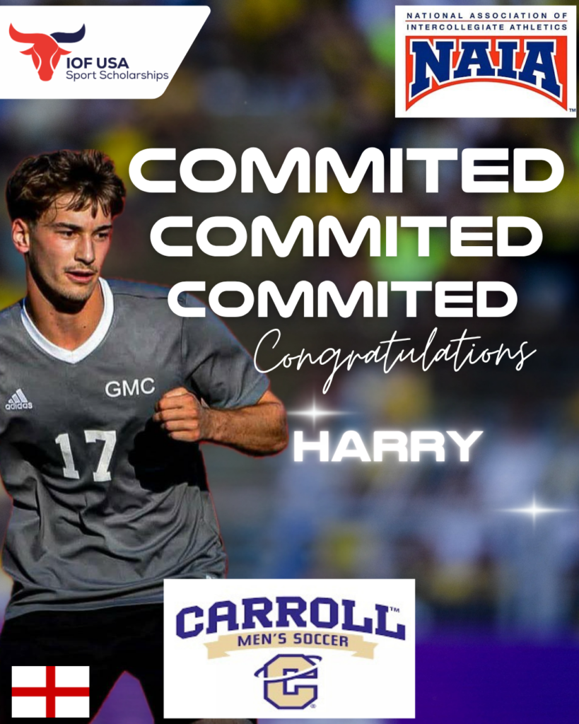 IOF USA Client Harry Lomas, signing for Carroll Mens Soccer