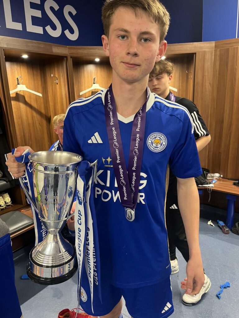 Former IOF Football Academy student Will Daniels and current Leicester City FC and Canada U19